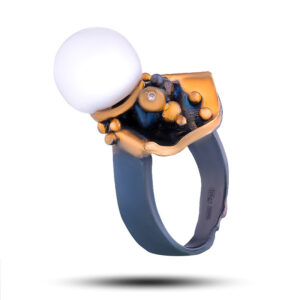 Кольцо «Флавия», жемчуг, фианит, размер 17,5