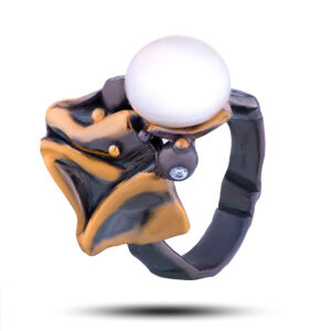 Кольцо «Беатрис», жемчуг, фианит, размер 17