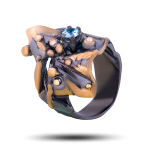 Кольцо «Винтаж», камни топаз, фианит, размер 16,5