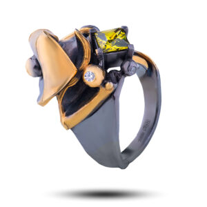 Кольцо «Дали», камень фианит, размер 17,25