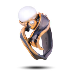 Кольцо «Винтаж», камни жадеит, фианит, размер 16,5