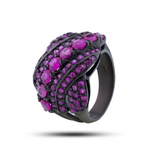 Кольцо, камень рубин, размер 16,75