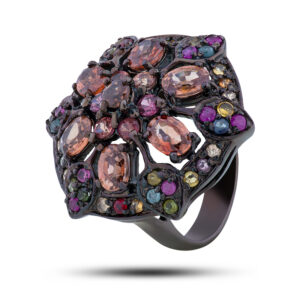 Кольцо с топазом и сапфиром, 79933