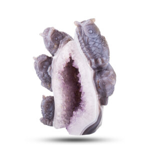 Статуэтка «Совы» из камня агат, 17 см