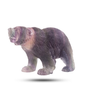 Статуэтка из камня «Медведь» Камень флюорит