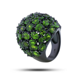 Кольцо «Куст», камень цаворит, размер 16,25