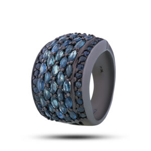 Кольцо, камень сапфир, размер 17,25