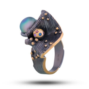 Кольцо «Винтаж», жемчуг, фианит, размер 17