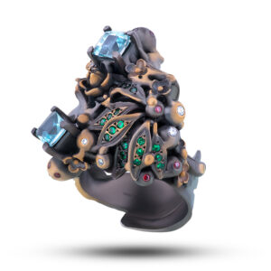 Кольцо «Лаура», камни топаз, фианит, размер 18,25