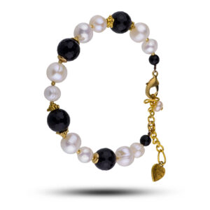 Браслет из агата и жемчуга, Грация