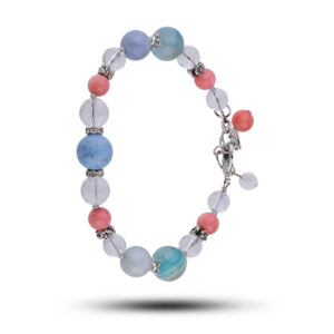 Браслет из агата и горного хрусталя «Навстречу мечте» 20 см