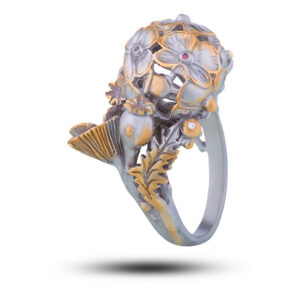 Кольцо «Букет для любимой», камень фианит, размер 17,75