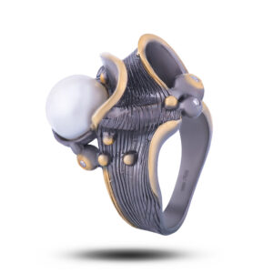 Кольцо «Дали», жемчуг, фианит, размер 15,75