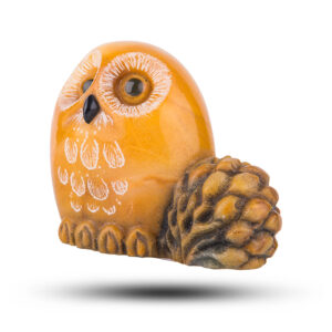 Фигурка из камня «Сова» Камень ангидрит