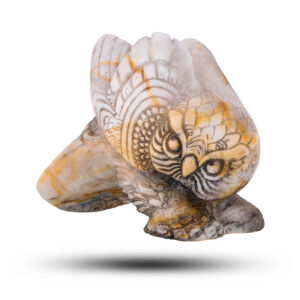 Фигурка из камня «Филин» Камень ангидрит