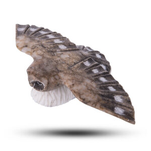 Статуэтка из камня «Летящая сова» Камень ангидрит