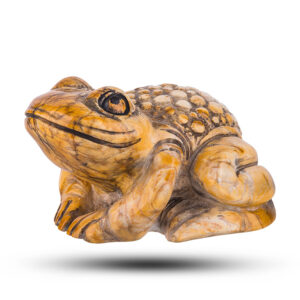 Статуэтка из камня «Лягушка» Камень ангидрит