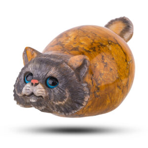 Фигурка из камня «Кот» Камень ангидрит
