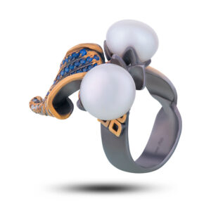 Кольцо «Маэстро», жемчуг, шпинель, фианит, размер 18,5