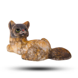 Статуэтка из камня «Кот» Камень ангидрит