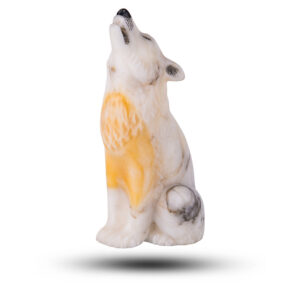 Фигурка из камня «Волк» Камень ангидрит