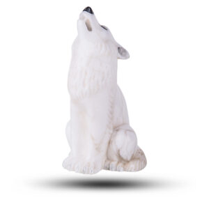 Фигурка из камня «Волк» Камень ангидрит