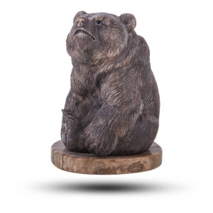 Фигурка из камня «Медведь» Камень кальцит