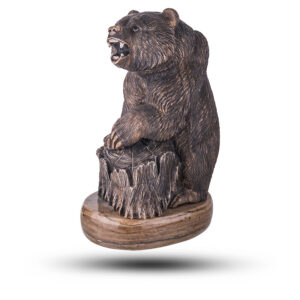 Фигурка из камня «Медведь» Камень кальцит