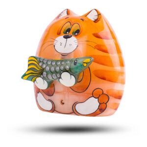 Фигурка из камня «Вискас» Камень селенит