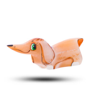 Статуэтка из камня «Такса Аня» Камень селенит