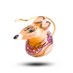 Статуэтка из камня «Крыска» Камень селенит