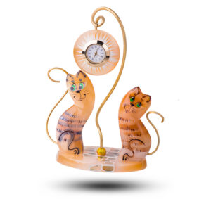 Часы «Встреча» из камня селенит, 16,5 см