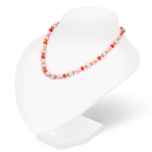 Ожерелье «Нежность», коралл, розовый кварц, 44 см