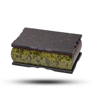 Ларец с зеркалом, камень змеевик, 17,5 см