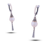 Серьги с белым жемчугом Бали