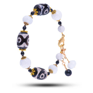 Браслет из агата и коралла, 18,5 см, Успех, Арт. 81133