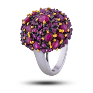 Кольцо, камень сапфир, размер 17,5