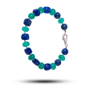 Браслет «Нефертити 2», камни хризопраз, лазурит