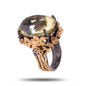 Кольцо «Исполнение желаний», камень цитрин, размер 18