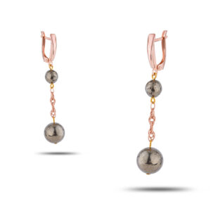 Серьги «Ирма» из камня пирит