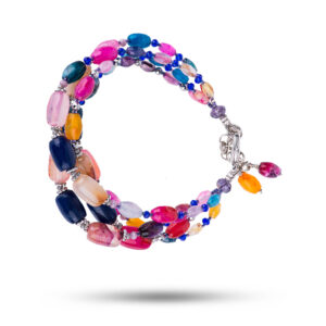 Браслет из агата и пирита «Настроение» 18 см