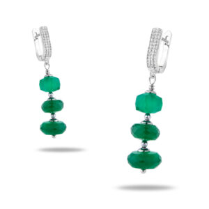 Серьги «Номи», камень хризопраз