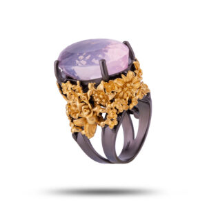 Кольцо «Волшебство любви», камень розовый кварц, размер 17,5