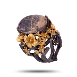 Кольцо «Женское счастье», камни кварц, цитрин, размер 18