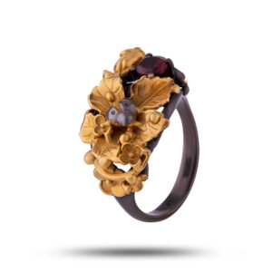 Кольцо «Изюминка страсти», камень гранат, размер 17,5