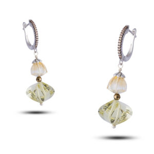 Серьги «Жанетт» с камнем цитрин