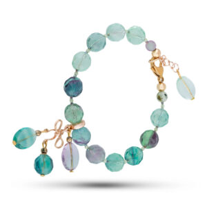 Браслет «Медея» из камня флюорит, 18 см