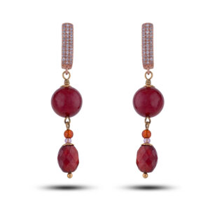 Серьги «Мюзетта» с камнем гранат