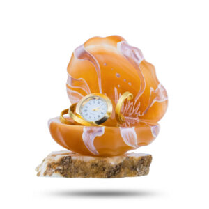 Часы из камня «Ракушка»