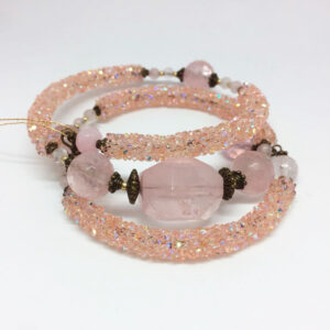 Браслет из розового кварца «Безе»